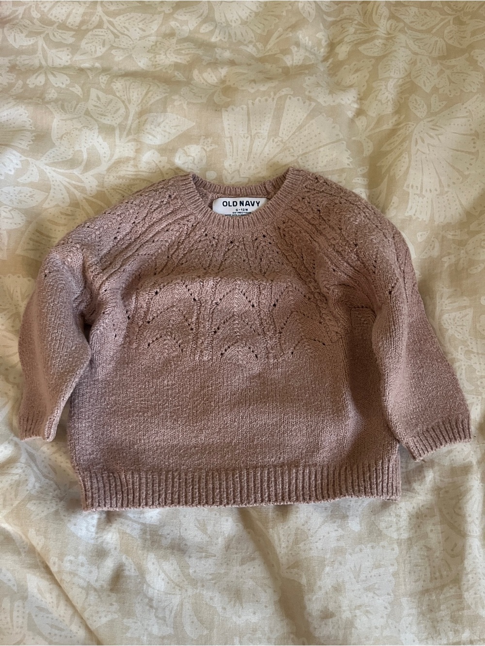 Old Navy Pink Cable Knit Kids Sweater
